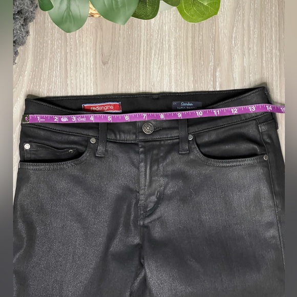 Red Engine Scorcher Black Wax Skinny Jeans - Picture 8 of 10